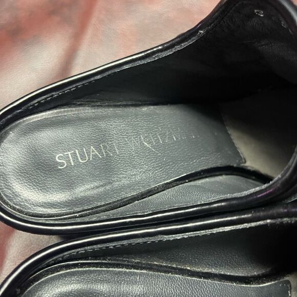 Stuart Weitzman the‎ scootin bootie black velvet mules silver buckle, 6 - Picture 7 of 10